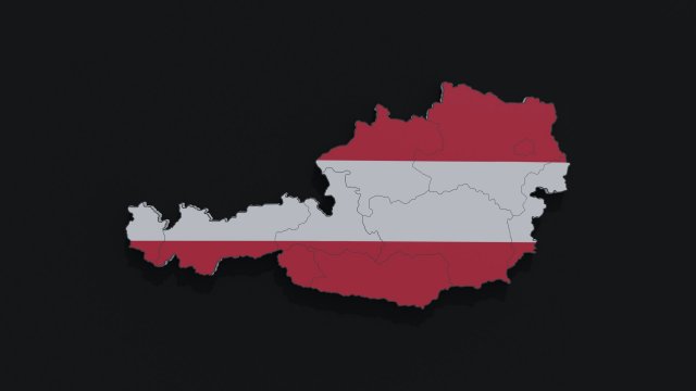 Political Map of Austria 3D Модель .c4d .max .obj .3ds .fbx .stl .blend 
