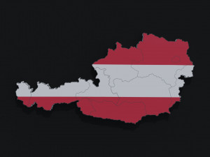 Political Map of Austria 3D Model
