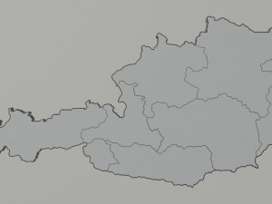 Political Map of Austria 3D Модель