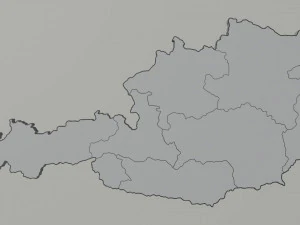 Political Map of Austria 3D Model