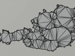 Political Map of Austria 3D Model
