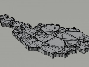 Political Map of Austria 3D Модель
