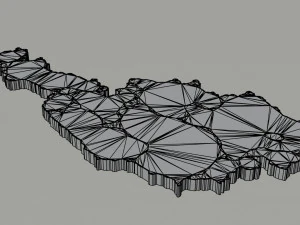 Political Map of Austria 3D Model