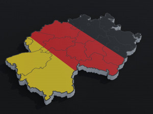 Political Map of Germany 3D 模型