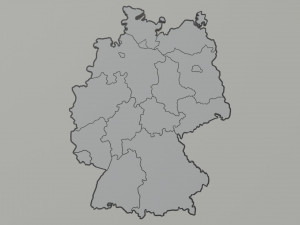 Political Map of Germany 3D 模型