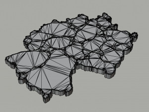 Political Map of Germany 3D 模型
