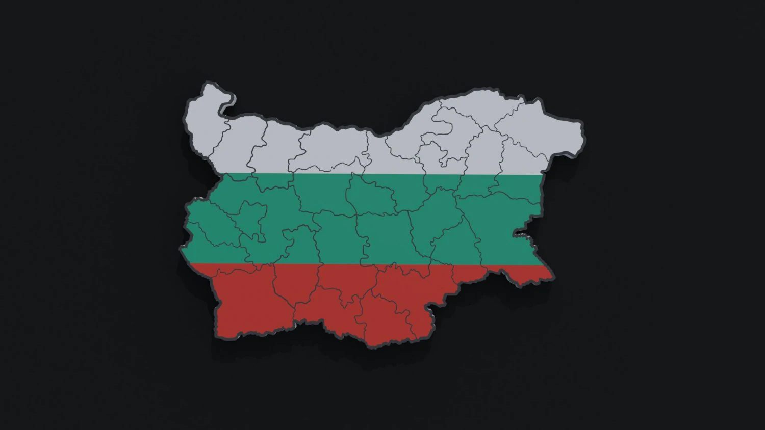 Political Map of Bulgaria 3D Model .c4d .max .obj .3ds .fbx .stl .blend 