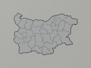 Political Map of Bulgaria 3Dモデル