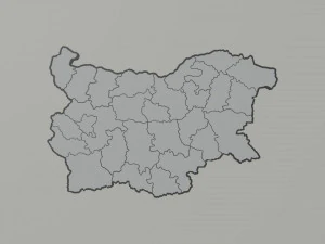 Political Map of Bulgaria 3D Model