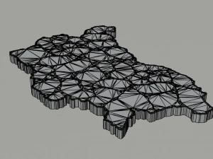 Political Map of Bulgaria 3D Model