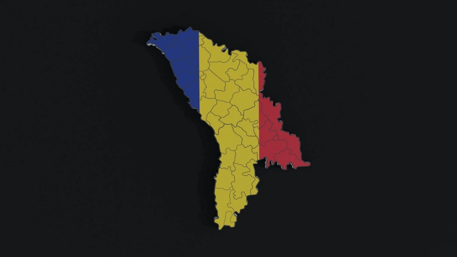 Political Map of Moldova 3D Model .c4d .max .obj .3ds .fbx .stl .blend