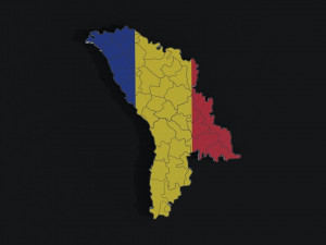 Political Map of Moldova 3D Model