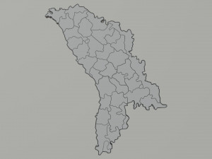 Political Map of Moldova Modelo 3D