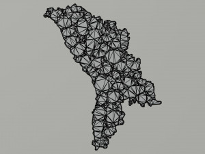 Political Map of Moldova Modelo 3D