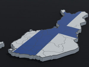 Political Map of Finland 3D Model