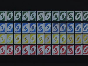 Board game UNO and dice 3D Model