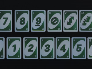 Board game UNO and dice 3D Model