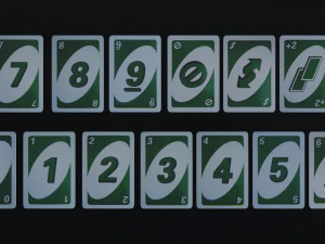 Board game UNO and dice 3D Model