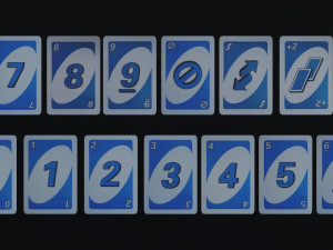 Board game UNO and dice 3D Model