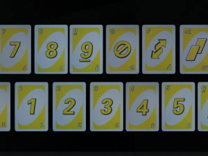 Board game UNO and dice 3D Model