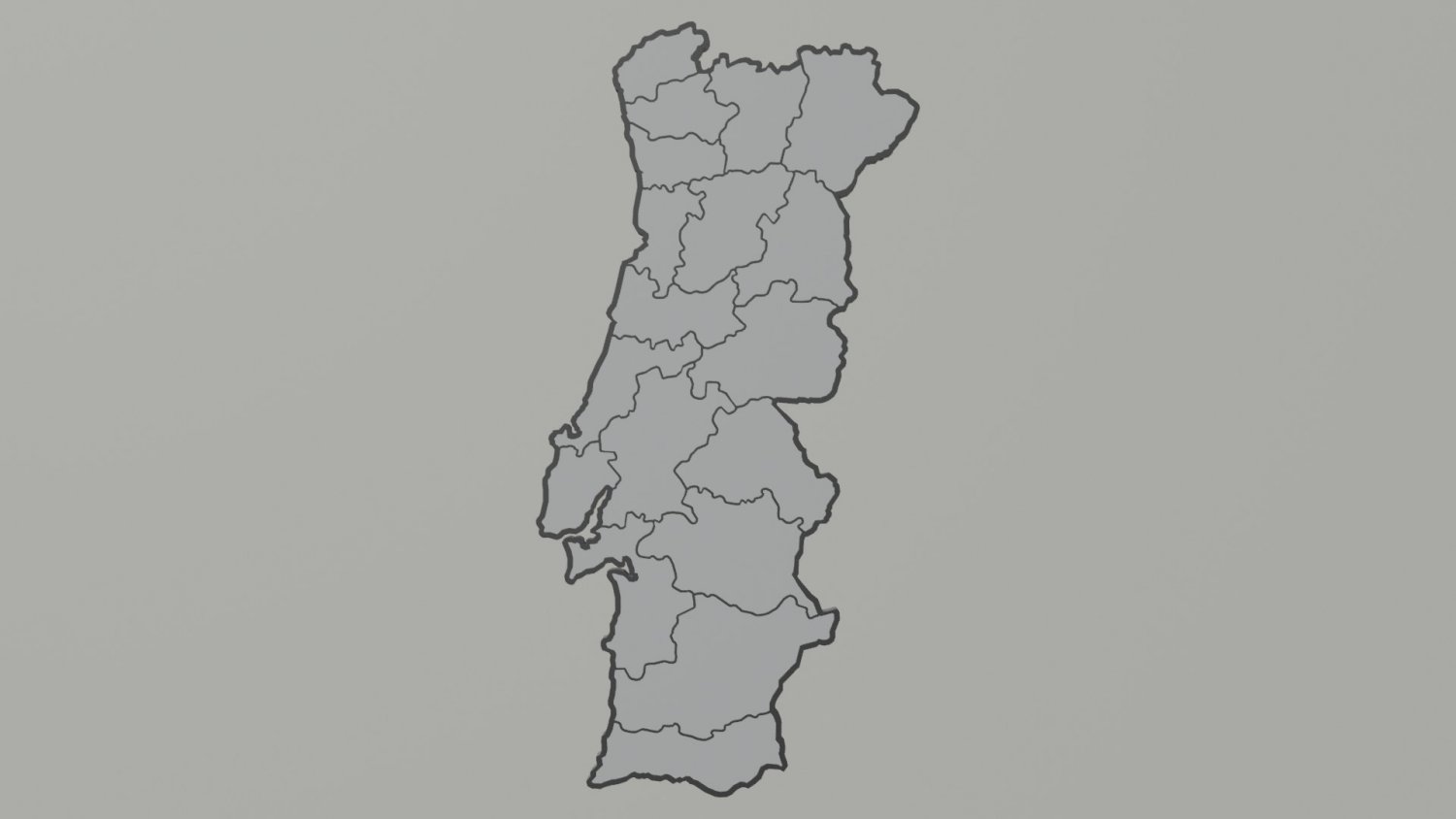 Mapa detalhado do país em Portugal Modelo 3D $30 - .max .fbx .obj