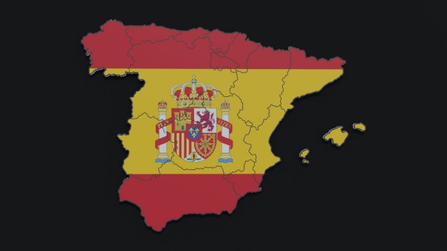 Political Map of Spain 3D 模型 .c4d .max .obj .3ds .fbx .stl .blend 