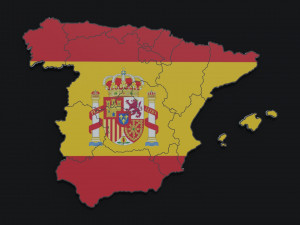 Political Map of Spain 3D Model