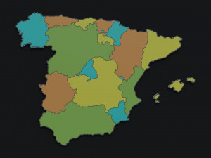 Political Map of Spain 3D 模型