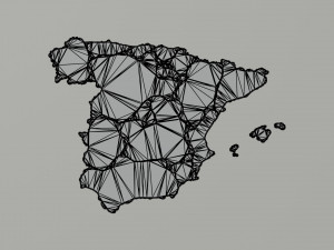 Political Map of Spain 3D 模型