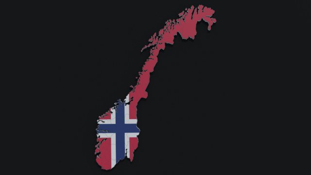 Political Map of Norway 3D 모델 .c4d .max .obj .3ds .fbx .stl .blend 