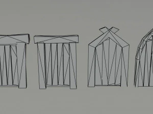 Cartoon fantasy door Polygonal Style 3D Model