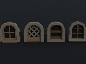 Cartoon fantasy windows Polygonal Style 3Dモデル