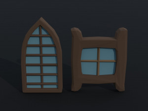 Cartoon fantasy windows Polygonal Style 3Dモデル