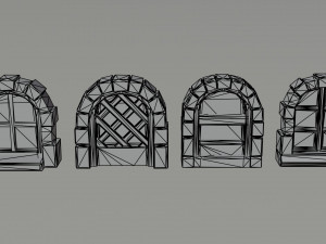 Cartoon fantasy windows Polygonal Style 3Dモデル