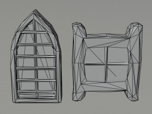 Cartoon fantasy windows Polygonal Style 3Dモデル