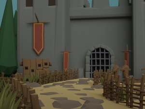 Cartoon Polygonal Fantasy Castle 3D Модель