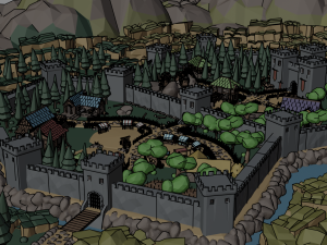 Cartoon Polygonal Fantasy Castle 3D Модель