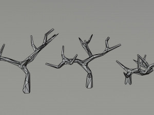 Cartoon dead trees Polygonal Style 3D 模型