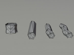 Cartoon dead trees Polygonal Style 3D 模型