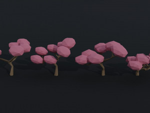 Cartoon asion nature Polygonal Style 3D Model