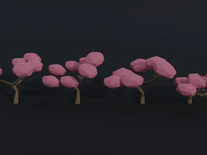 Cartoon asion nature Polygonal Style 3D Model