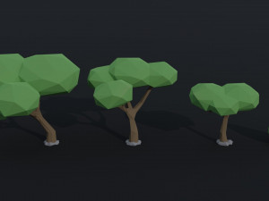 Cartoon asion nature Polygonal Style 3D Model
