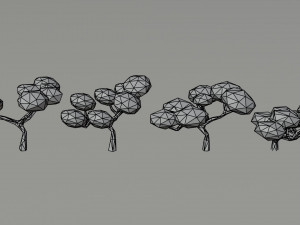 Cartoon asion nature Polygonal Style 3D Model