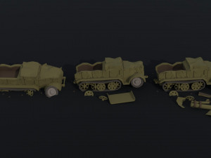 Cartoon Dieselpunk armored cars 2 Polygonal Style 3D 模型