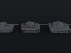Cartoon Dieselpunk tanks Polygonal Style Modelo 3D