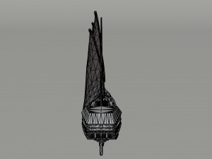 Cartoon medieval fantasy ship 2 Polygonal Style 3D मॉडल