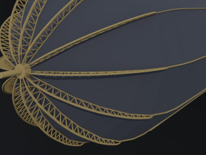 Cartoon SteamPunk Dirigible Polygonal Style 3D Модель