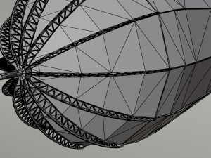 Cartoon SteamPunk Dirigible Polygonal Style 3D Модель