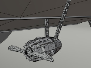 Cartoon SteamPunk Dirigible Polygonal Style 3D Модель