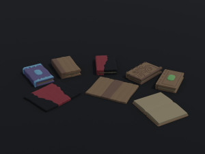 Cartoon fantasy clerk asset Polygonal Style Modello 3D